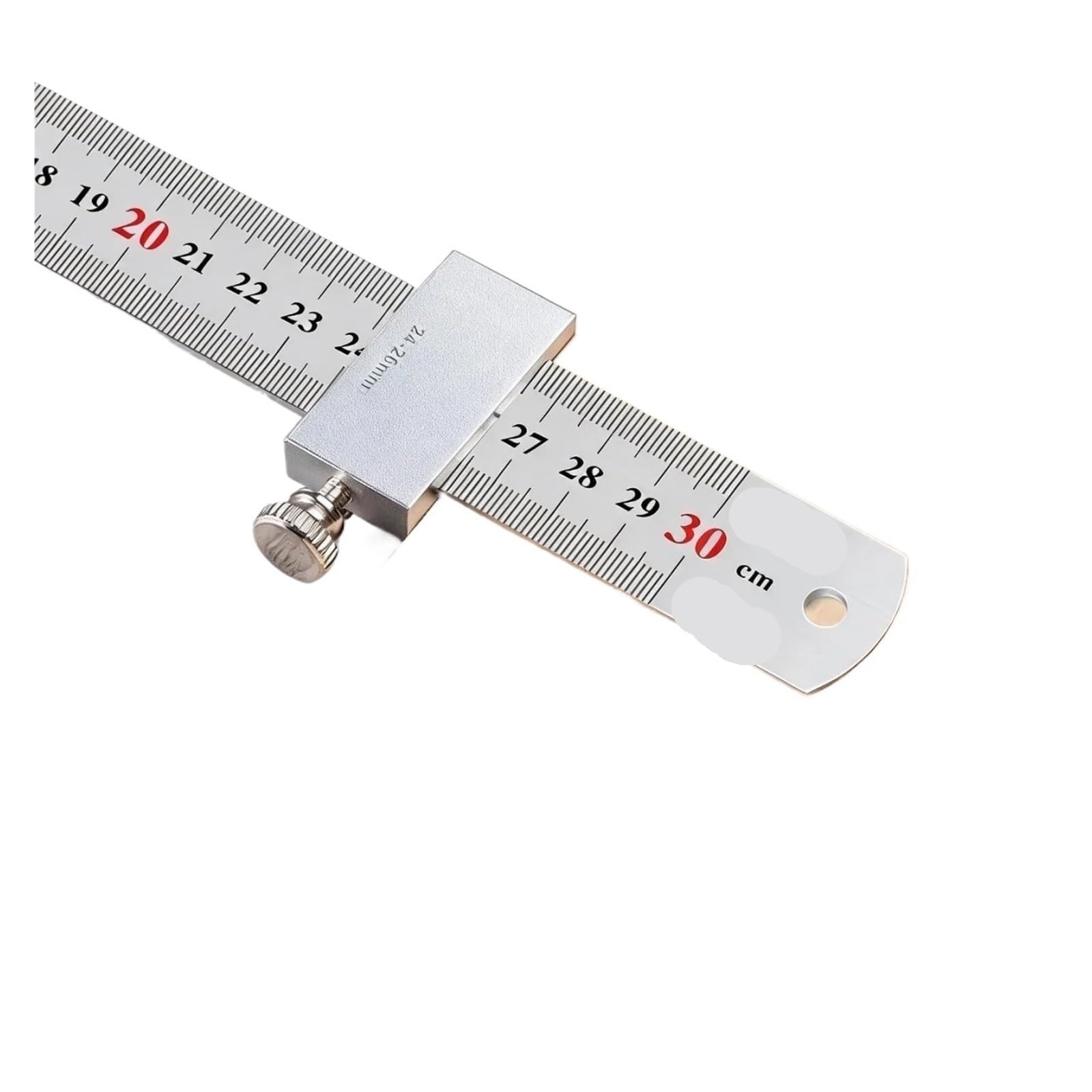 Ygleeuli With 30Cm Ruler Ruler Stops Fences Carpentry Steel Ruler Positioning Limit Block Marking Gauge For Woodworking Tool Alignment(With 30Cm Ruler)