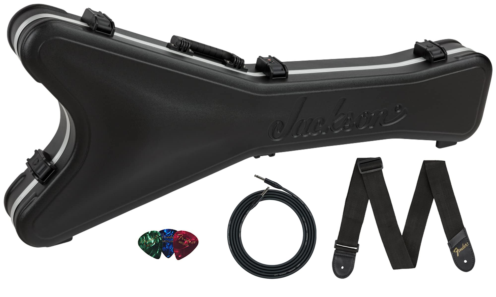 Jackson キングスブイ ハードケース付き Amazon.com: Jackson King V/Rhoads Multi-fit Molded Case Bundle