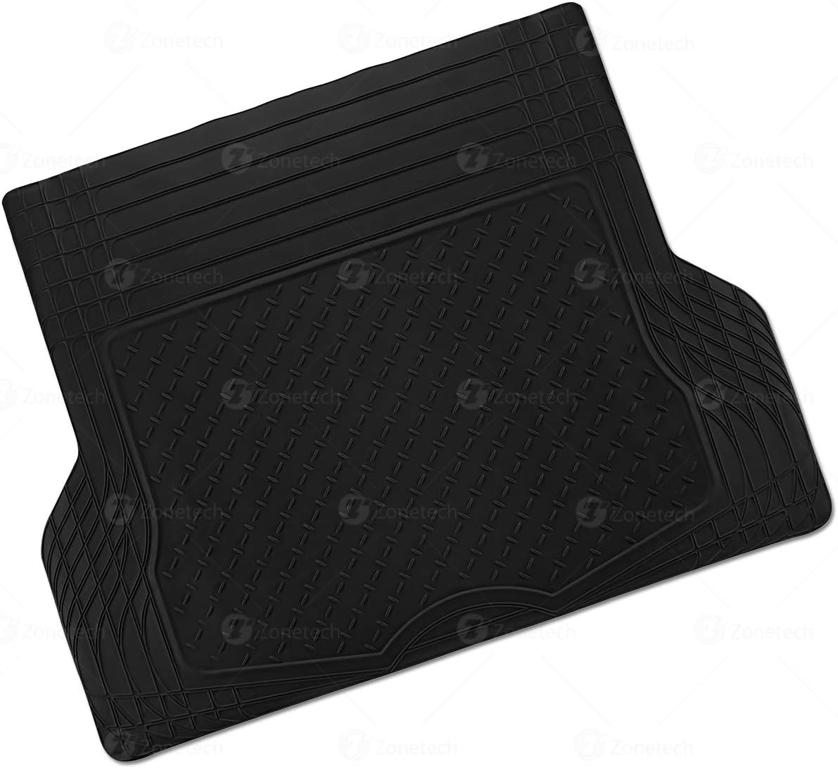 Zone Tech All Weather Rubber Semi Pattern Cargo Liner Trunk Floor Mat