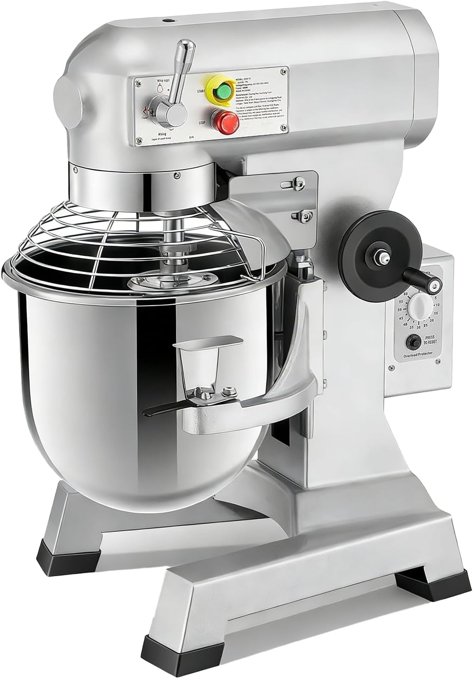 Commercial Food Mixer, 3-Speed Heavy Duty Stand Mixer with Timer & Stainless Steel Bowl, Dough Mixer for Bakery Pizza Restaurant Heavy Duty Electric Food Mixer (30Qt)