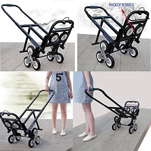 image for BestEquip Portable 330 LBS Capacity Stair Climbing Cart 30 Inch Folded