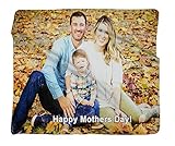 Photo Personalized Plush Fleece Blanket 60" x 50" Made from Your Photos! Soft, Warm Photo Throw Blankets Customized just for You.