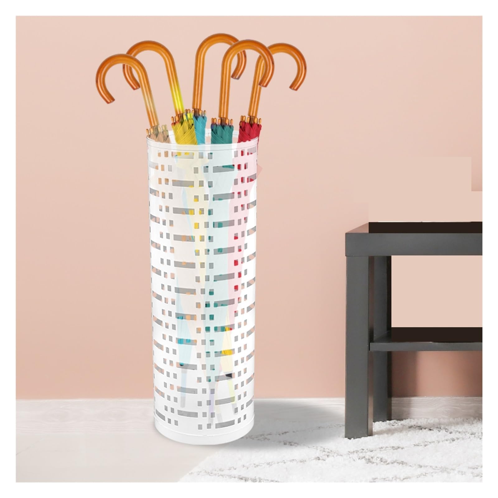 Ele Stojak na parasol, wielofunkcyjny uchwyt na kijki turystyczne i parasole, elegancki i funkcjonalny design (kolor 9)