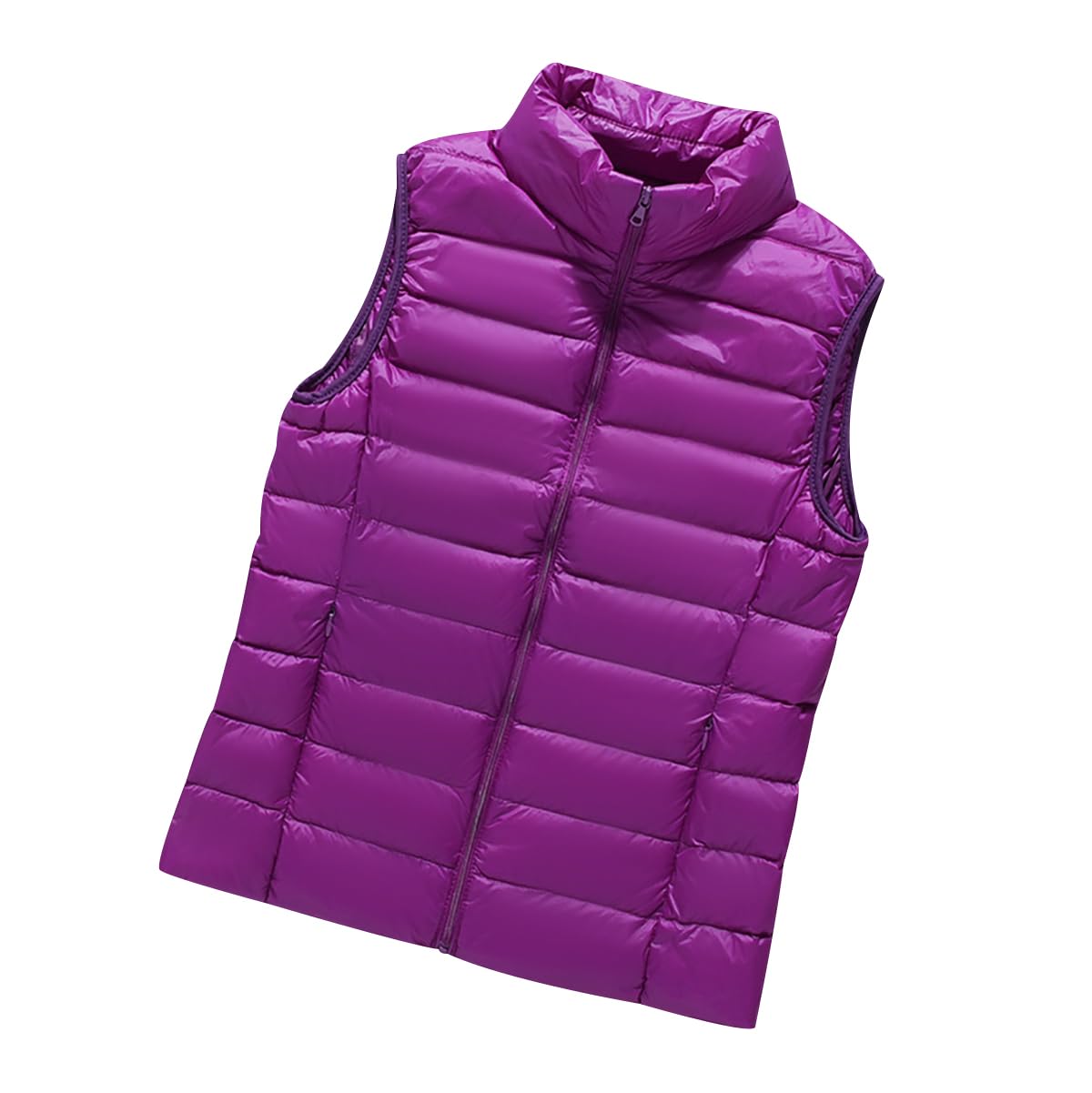 Doudoune sans Manche Femme Légère Gilet Doudoune sans Manches Legere Pliable Fine Veste Blouson Manteau sans Manche Gilet Duvet Matelassé Gilets Femme Courte Hiver Grande Taille Chaude Chic