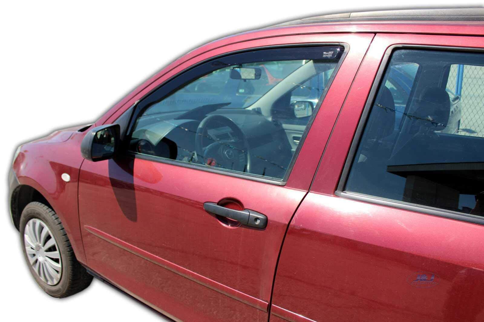 J&J AUTOMOTIVE Windabweiser passend für Mazda 2 5-Türer 2003-2007 2tlg, Heko Regenabweiser Vorne Getönt Dunkel Passform