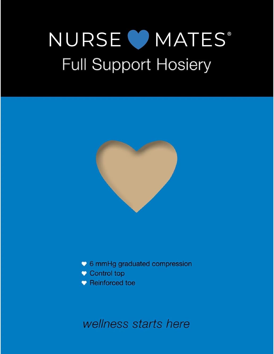 Nurse Mates Full Support Pantyhose | 6 mmHg Graduated Compression | Light Support | Cool and Comfortable | 1 Pair