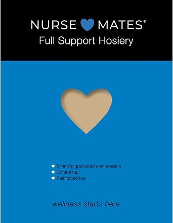 Nurse Mates Full Support Pantyhose | 6 mmHg Graduated Compression | Light Support | Cool and Comfortable | 1 Pair