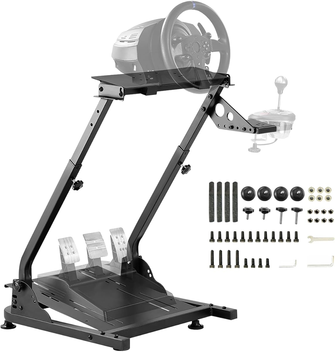 Racing Wheel Stand，Height Adjustable Steering Wheel Stand Racing Simulator Cockpit for Logitech G920 G29 G923 G27 G25, Thrustmaster T300RS TX F458 T500RS T150 Xbox PS4 PS5 PC
