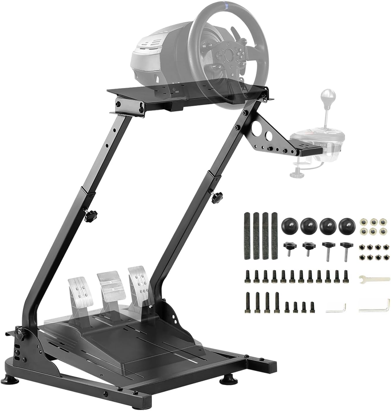 – Grefinity Racing Wheel Stand,Height Adjustable Steering Wheel Stand Racing Simulator Cockpit for Logitech G920 G29 G923 G27 G25, Thrustmaster T300RS TX F458 T500RS T150 Xbox PS4 PS5 PC