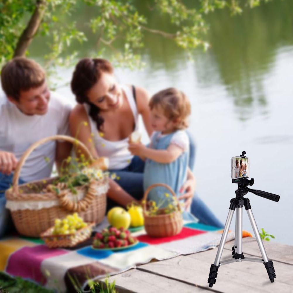 SUNYI Lightweight Aluminum Camera Tripod with Retractable Adjustable legs Smartphones Mount Phone Holder for iPod iPhone 7 7 Plus 6 6s Plus 5S SE 5 5C Samsung Galaxy S5 / S6 / S7 / Note 4 5 6