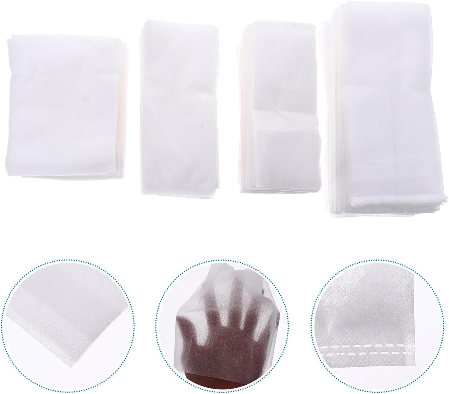 400pcs Non-Woven Nursery Bags and Fabric Grow Bags Set, Biodegradable Thickened Planting Pouches for Seedlings and Tree Growth, Multipack of 4 Sizes for Garden and Outdoor Plant