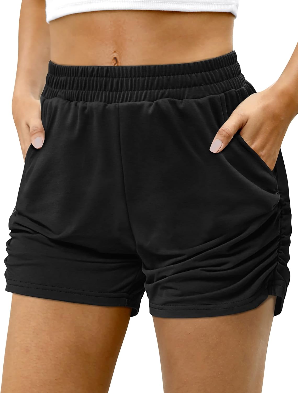 Aloodor Shorts for Women Casual Summer 