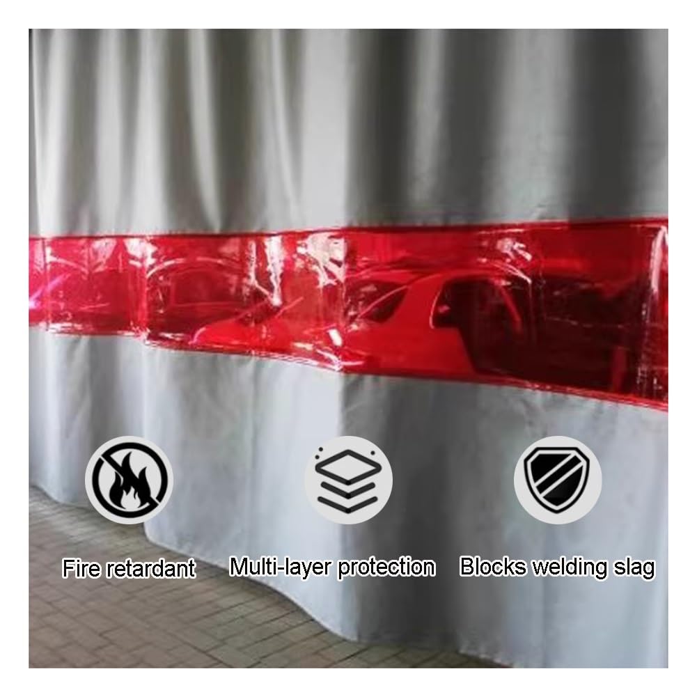 Soldadura ignífuga con divisor industrial de ventana, 1,7 x 2,5 m, resistente a altas temperaturas, escudo seguro para soldadura Worhops