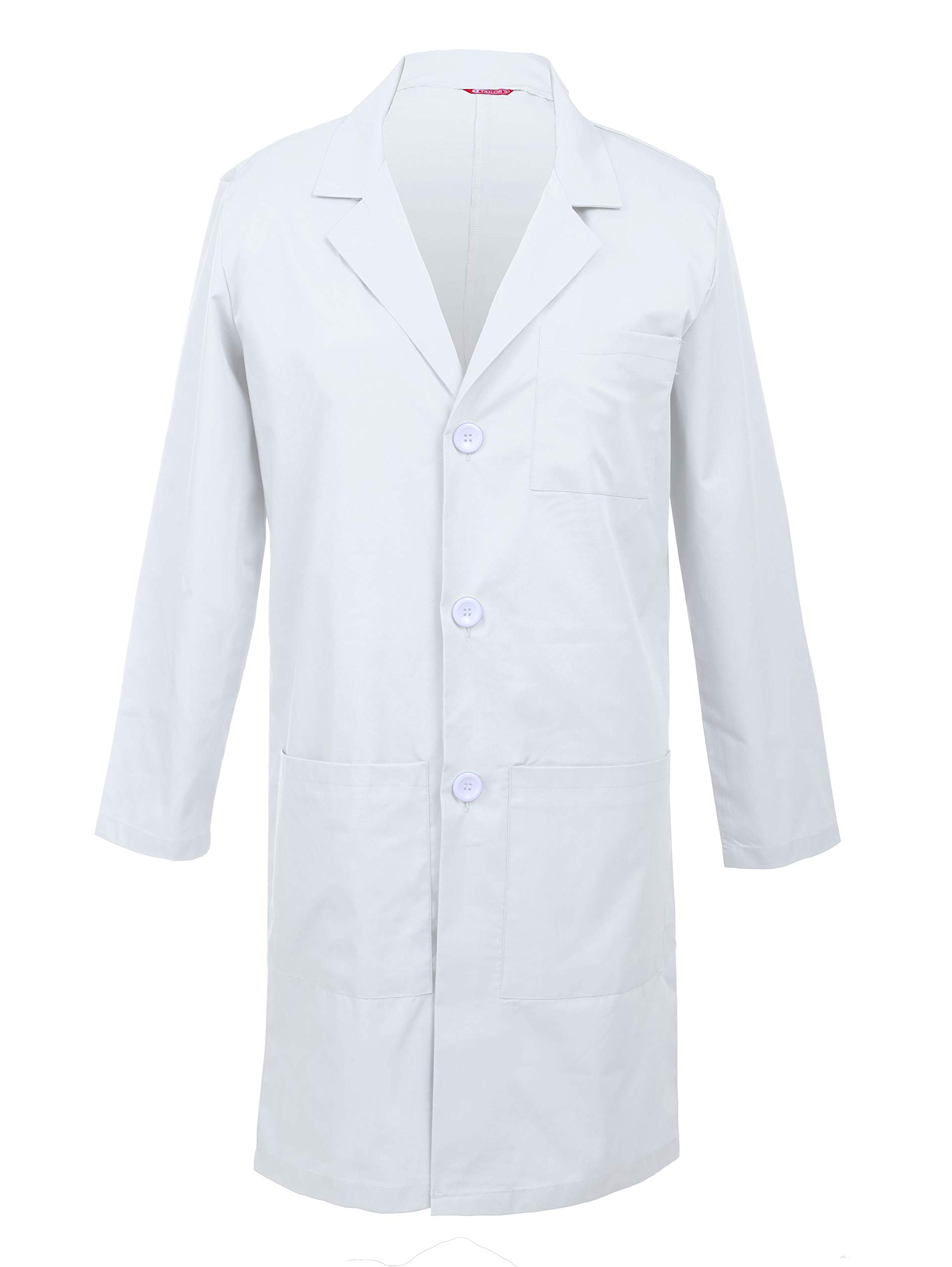 TAILOR'S Men's Lab Coat Laboratory Doctor Workwear White
