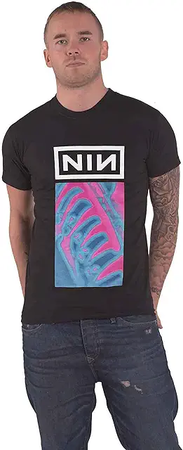 Official Nine Inch Nails Downward Spiral T-Shirt - Unisex White Band Tee