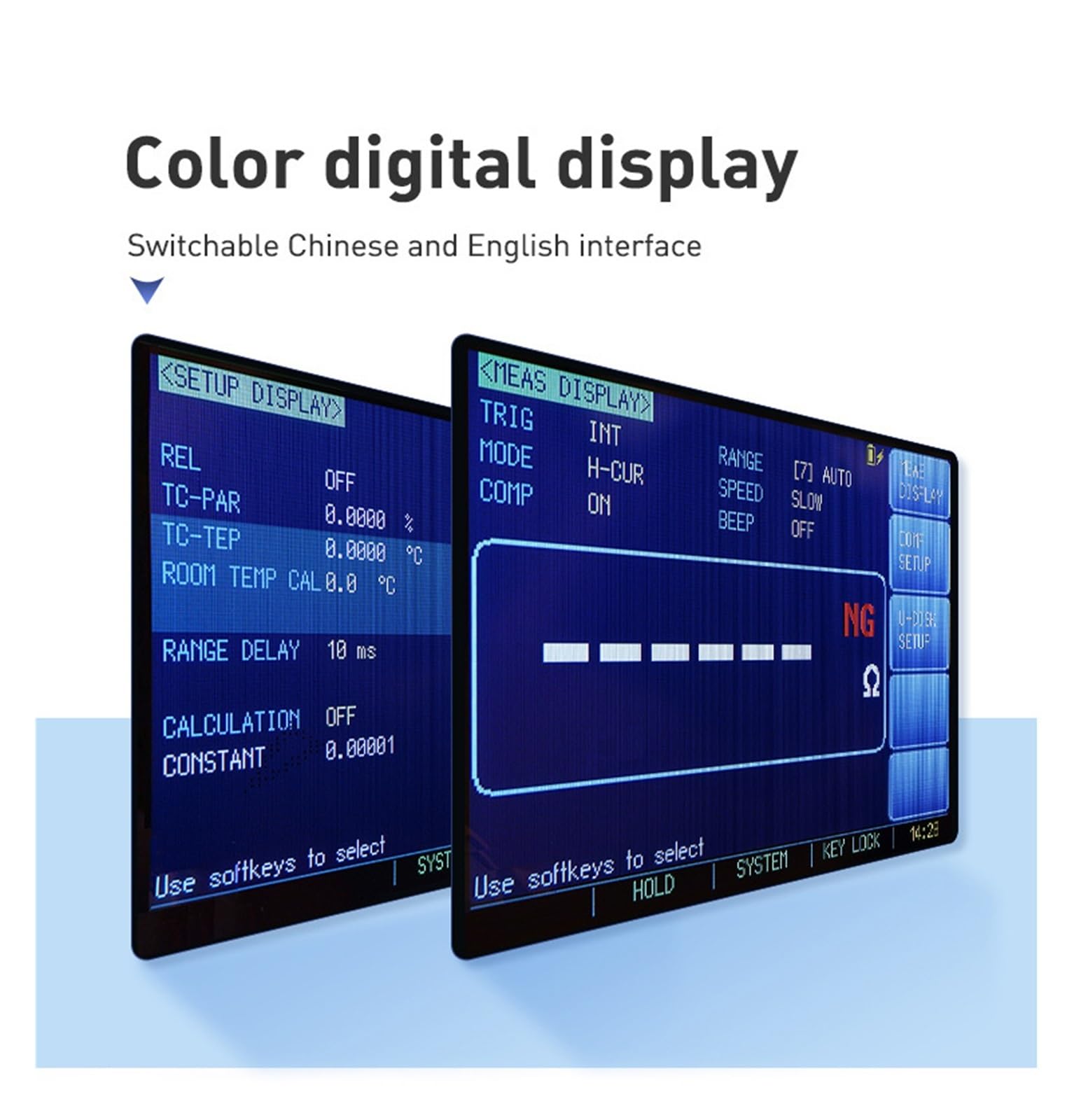 Medidor LCR Digital, Medidor de resistencia CC portátil con compensación temperatura pantalla LCD At518