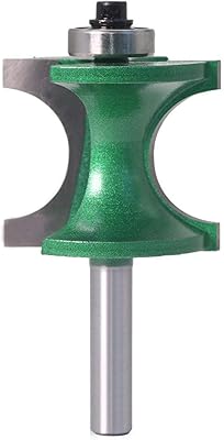 Xianglaa-Router bit, 1PCS Half Round Bit Endmill Router Bits Wood 2 Flute Bearing Woodworking Tool Milling Cutter 8mm Shank