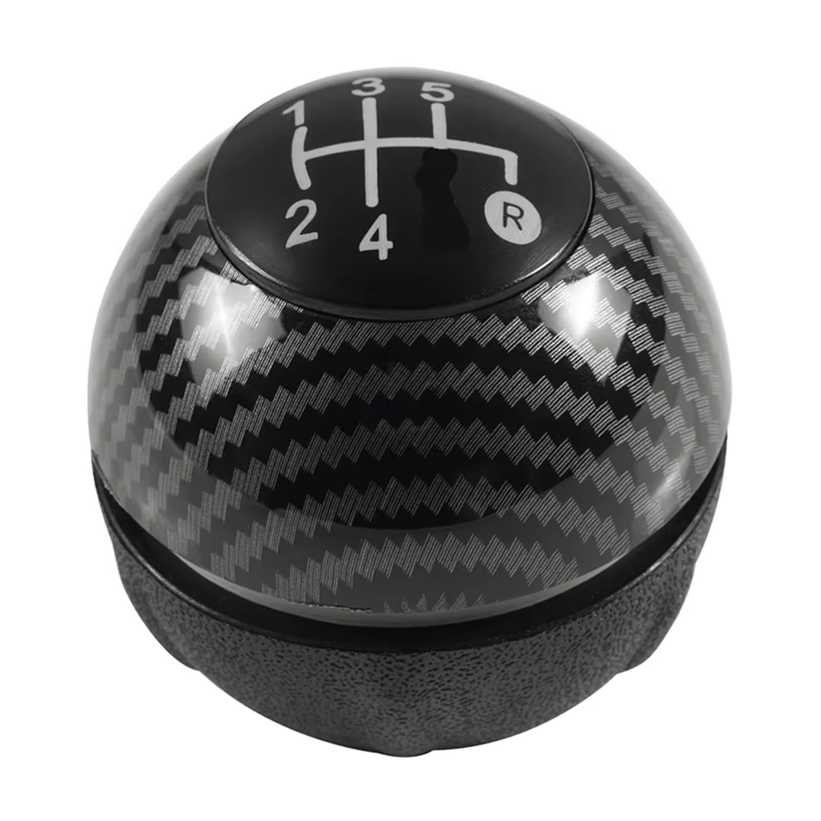 Xkoehxj 5 Speed Carbonfiber Car Gear Shift Knob For Fiat For 500 For 500C 2007-2018 Car Gear Stick Knob Head Gaiter Boot Cover Case Gearbox Boot Cover(5 Speed Carbonfiber)