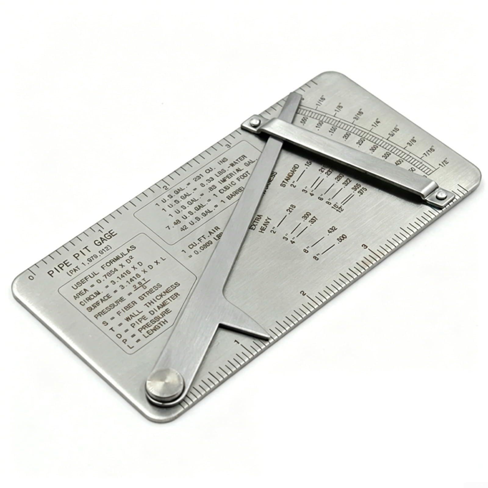 Jauge de soudage de tuyaux inox outil d'inspection et mesure de soudure 0-1/2"