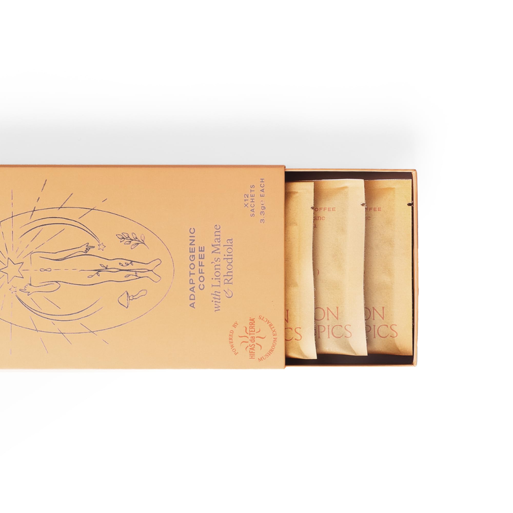 London Nootropics - Flow - Adaptogenic Mushroom Coffee with Lion’s Mane & Rhodiola - 12 Sachets