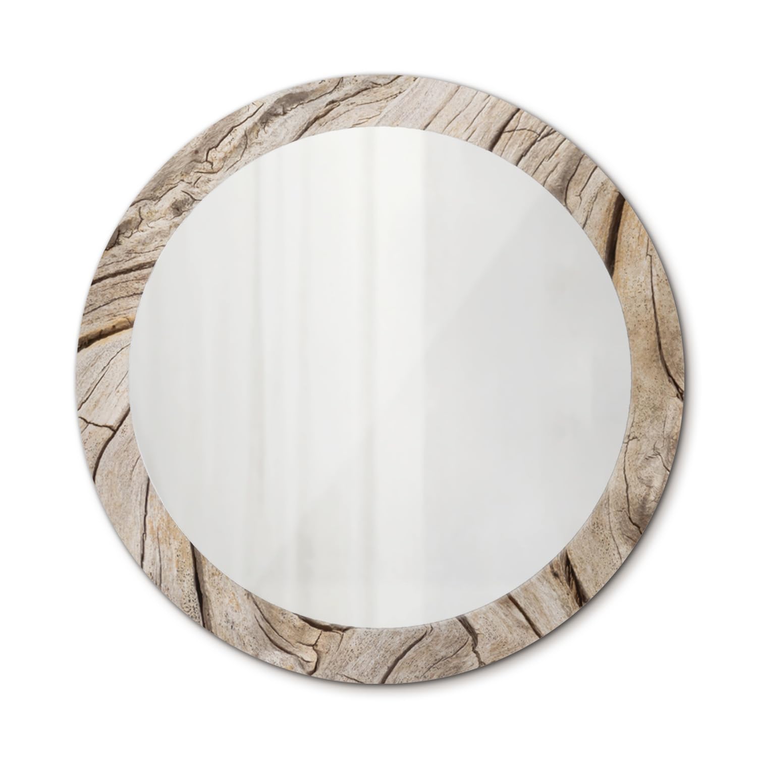 Miroir imprimé 80 cm decoration murale salon design moderne rond suspendu