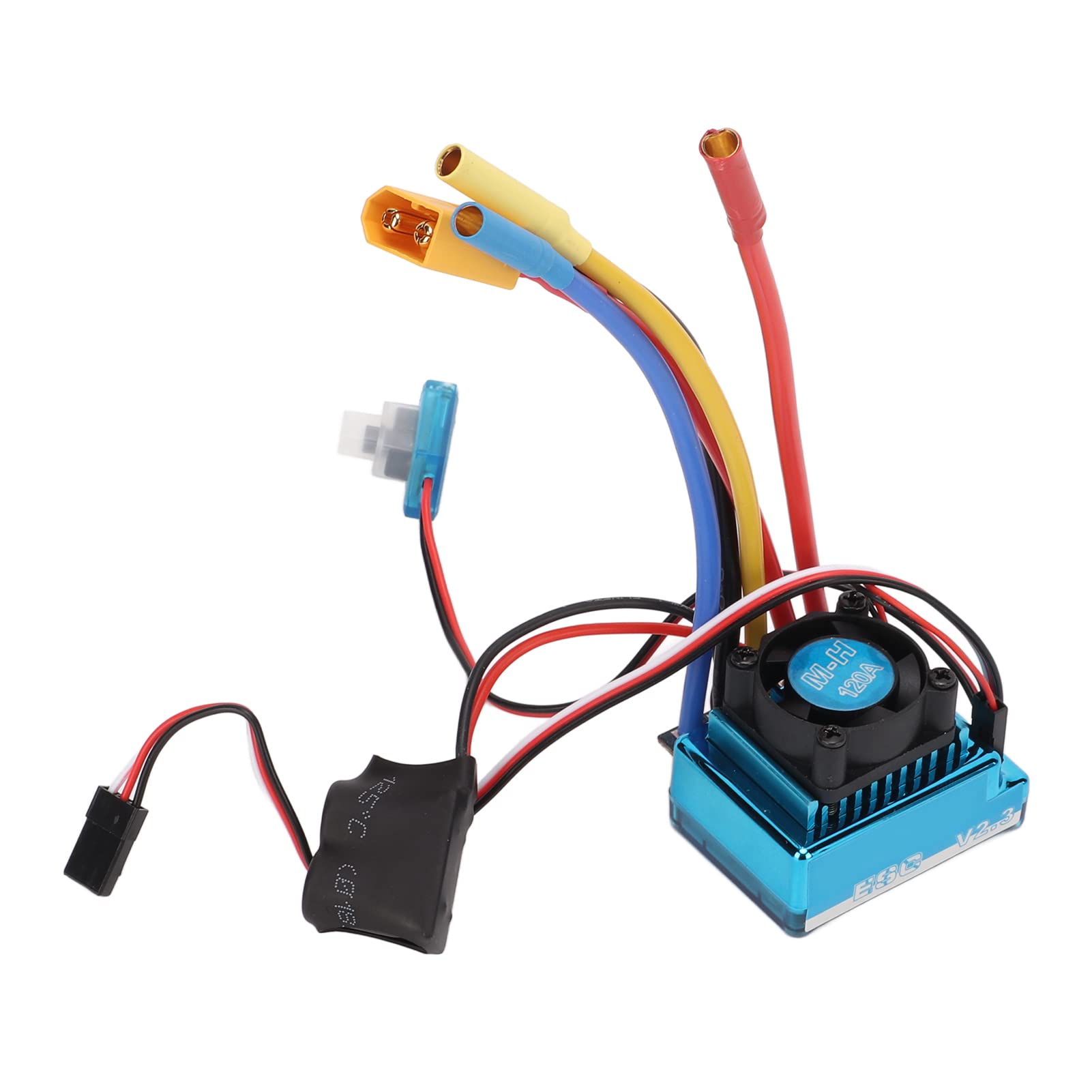 Bürstenloser 3100-kV-Motor, Kombination aus Aluminiumlegierung und Wasserdichtem Regler, 120-A-Leistungssteigerung für 1/10 und 1/8 RC-Autos