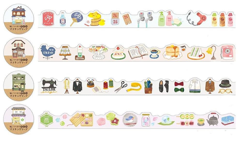 Amazon.co.jp: マスキングテープ ダイカット 18mm ことりまち