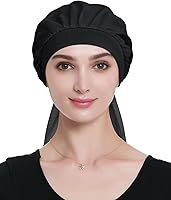 Vista 3 de Alnorm Bufanda larga de gasa para la cabeza, gorro de quimioterapia de jersey de bambú para mujeres