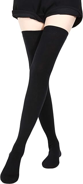 Extra Long Socks Thigh High Cotton Socks Extra Long Boot Stockings for Women