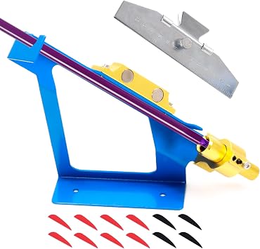 Arrow Fletching Jig - Adjust Archery Arrow Fletchings Tool Jig Kit with Clamp for DIY Arrow Vanes