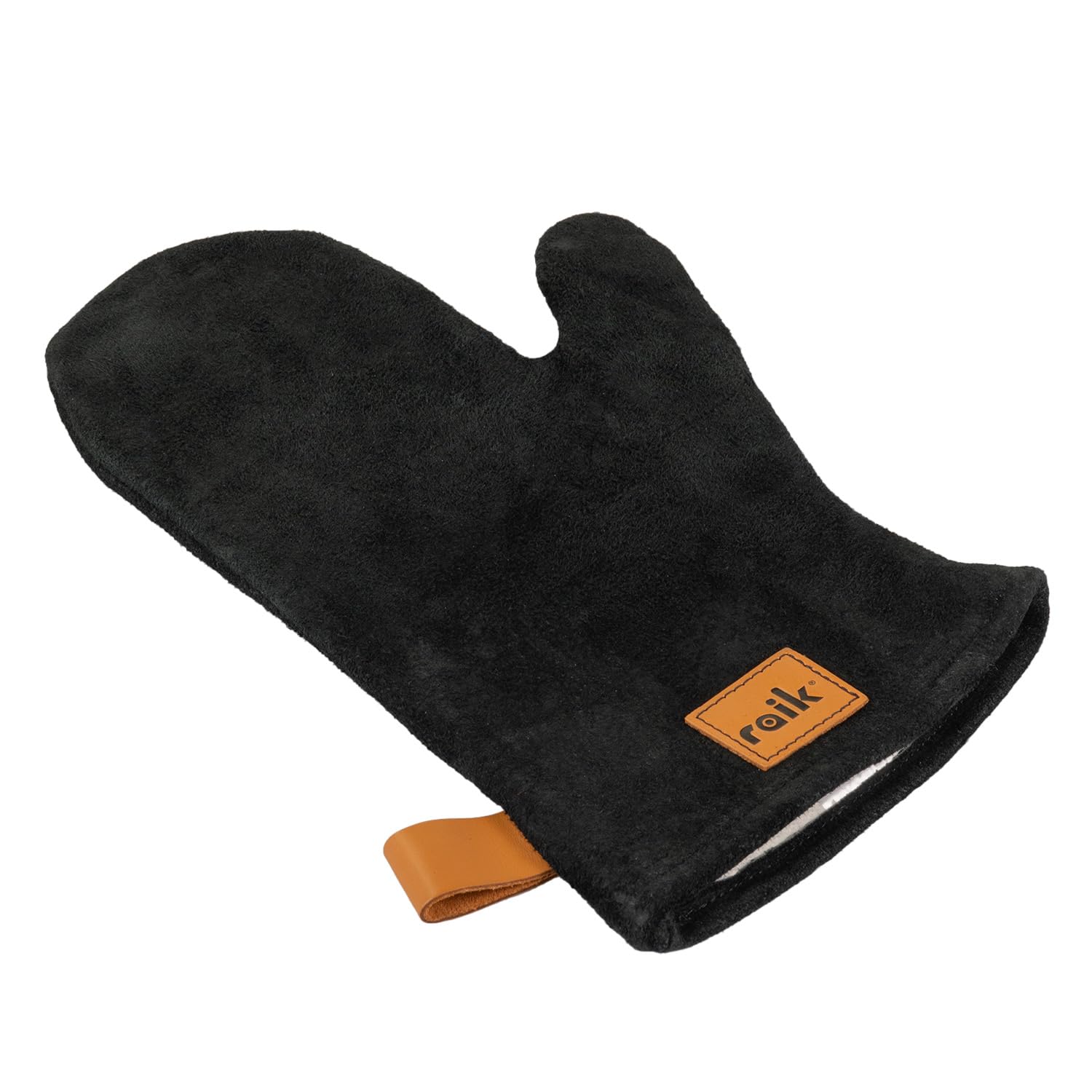 raik Kaminbesteck Set Oskar 4-teilig inkl. Rindsleder Ofenhandschuh bronze Kamingarnitur mit Stahlgriffen für Reinigung und Bedienung von Kaminen Öfen Feuerstellen Holzöfen