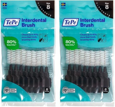 TEPE 1.5 MM - SİYAH Diş Arayüz Fırçası (1x 8 Adet) (2 paketi)