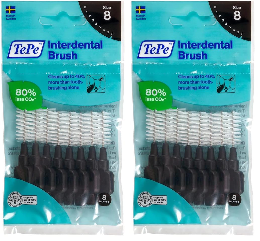 TEPE 1.5 MM - SİYAH Diş Arayüz Fırçası (1x 8 Adet) (2 paketi)