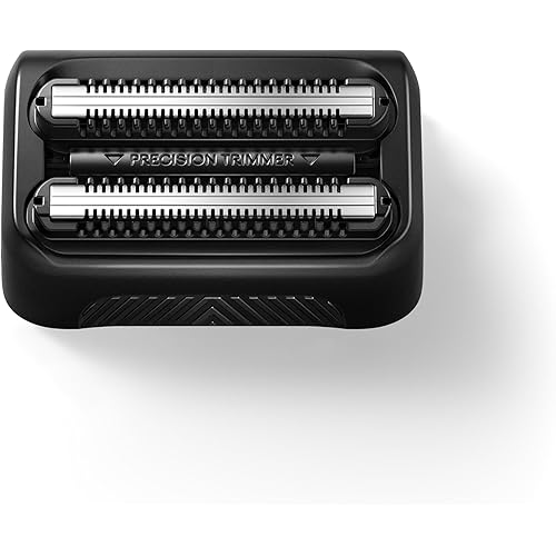 MANSCAPED® The Chairman™ PRO Men’s Replacement Stubble Trimmer Blade - SkinSafe® Stainless Steel Trimmer Blade for Face Shaver, with 2 Length-Setting Combs, Magnetic Blade Head Attachment (1-Pack)