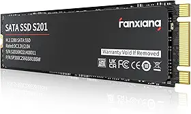 fanxiang S201 128 GB M.2 SSD 2280 SATA III 6Gb/s Unidade de estado sólido interna, cache SLC para aumento de velocidade, velocidade de leitura de até 550 MB/s, compatível com laptop e PC desktops