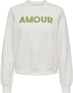 ONLY ONLANA L/S EMBROIDERY O-NECK BOX SWT Sweatshirt Kadın