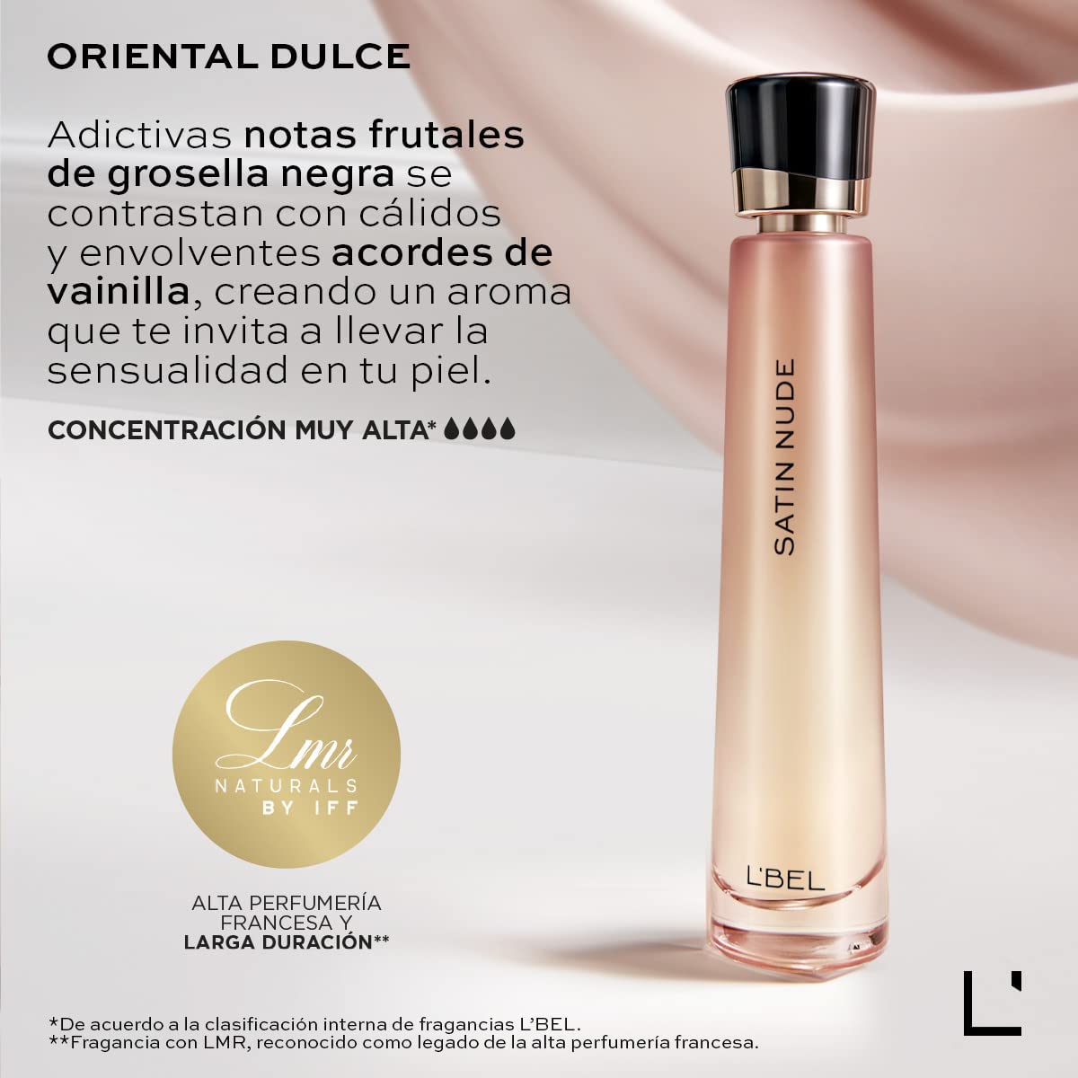 L'BEL – Satin Nude Perfume para Mujer de Larga Duración 50ml - Image 3