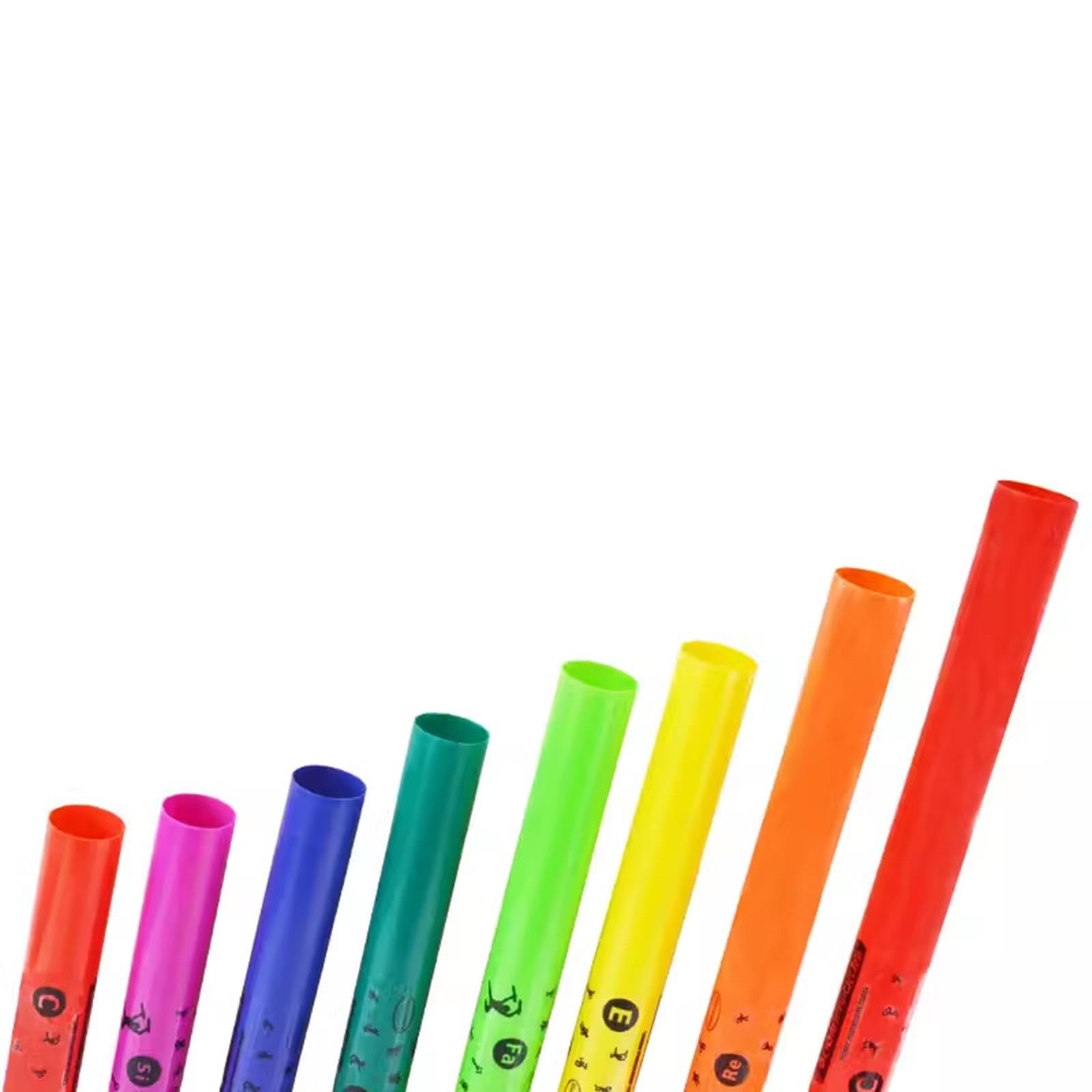 Generic Tubos Musicales Pack de 8 Tubos Diatónicos Instrumentos Musicales Educativos Juguetes de Percusión Infantiles Material Seguro Adecuados para a, con Cuerda
