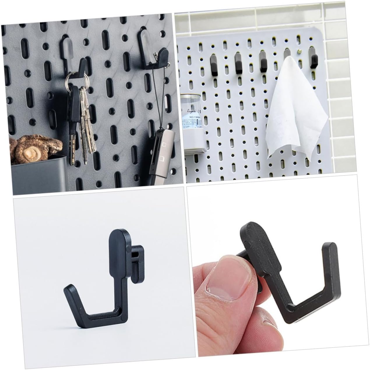 Unomor 30pcs Peg Board Hook Steel Pegboard Panel Locking Pegboard Hooks Peg Board Wall Display Metal Pegboard Hook Peg Locks for Organizing Metal Peg Hook Tools Ordinary The HIPS Appendix