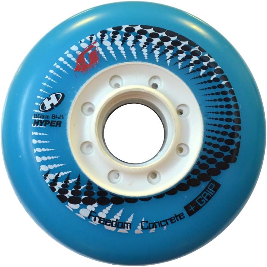 Hyper Concrete Plus G Inline skating Wheels, 80 mm/84 A Inline Skates Sports and leisure, Pack of 4, Unisex, 72801, light blue