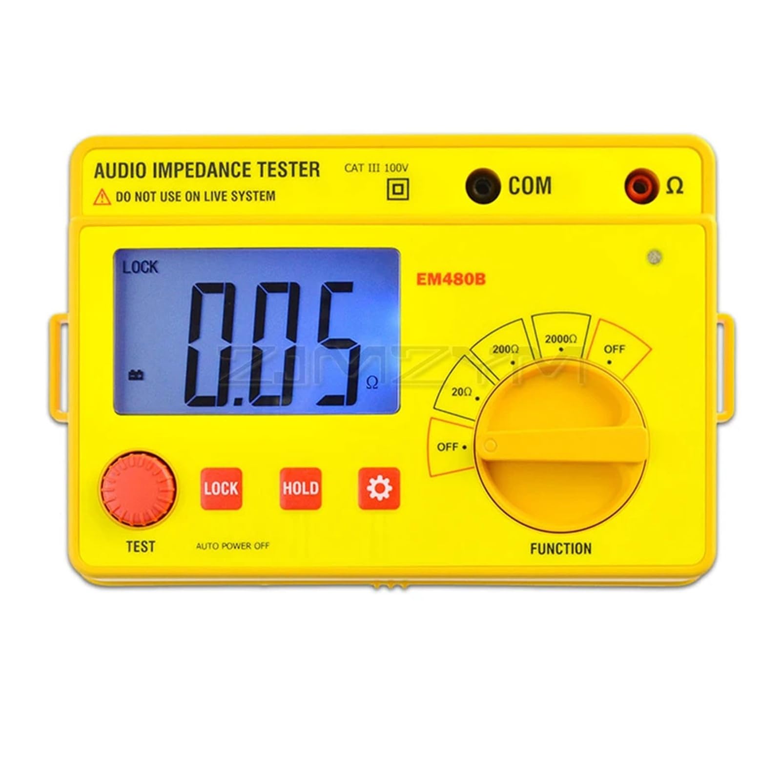 Misuratore di impedenza audio digitale EM480B, gamma di test da 20Ω a 2000Ω, misuratore di resistenza, mantenimento dei dati Ampiamente applicabile