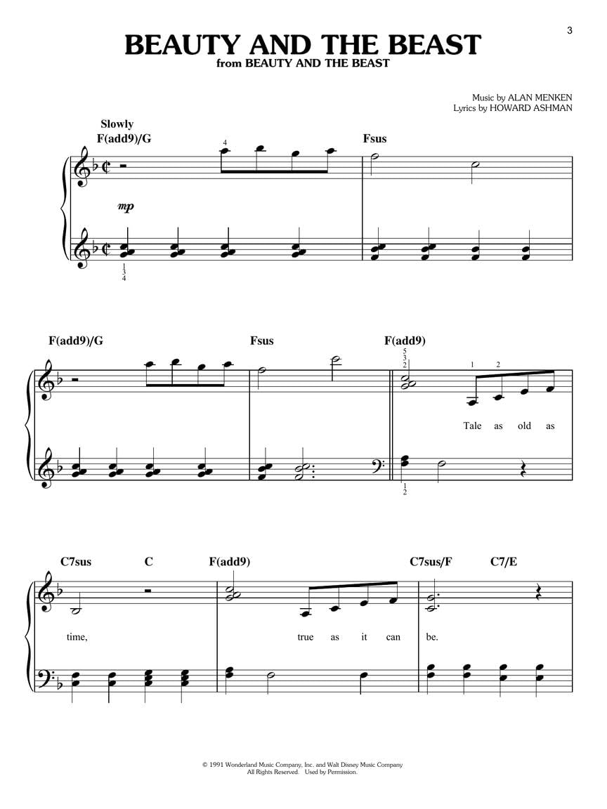 The 40 Most-Streamed Disney Songs | Easy Piano Songbook for Beginners | Sheet Music Book with Lyrics for Kids and Adults | Popular Disney Movie Hits for Students Teachers and Family Piano Practice