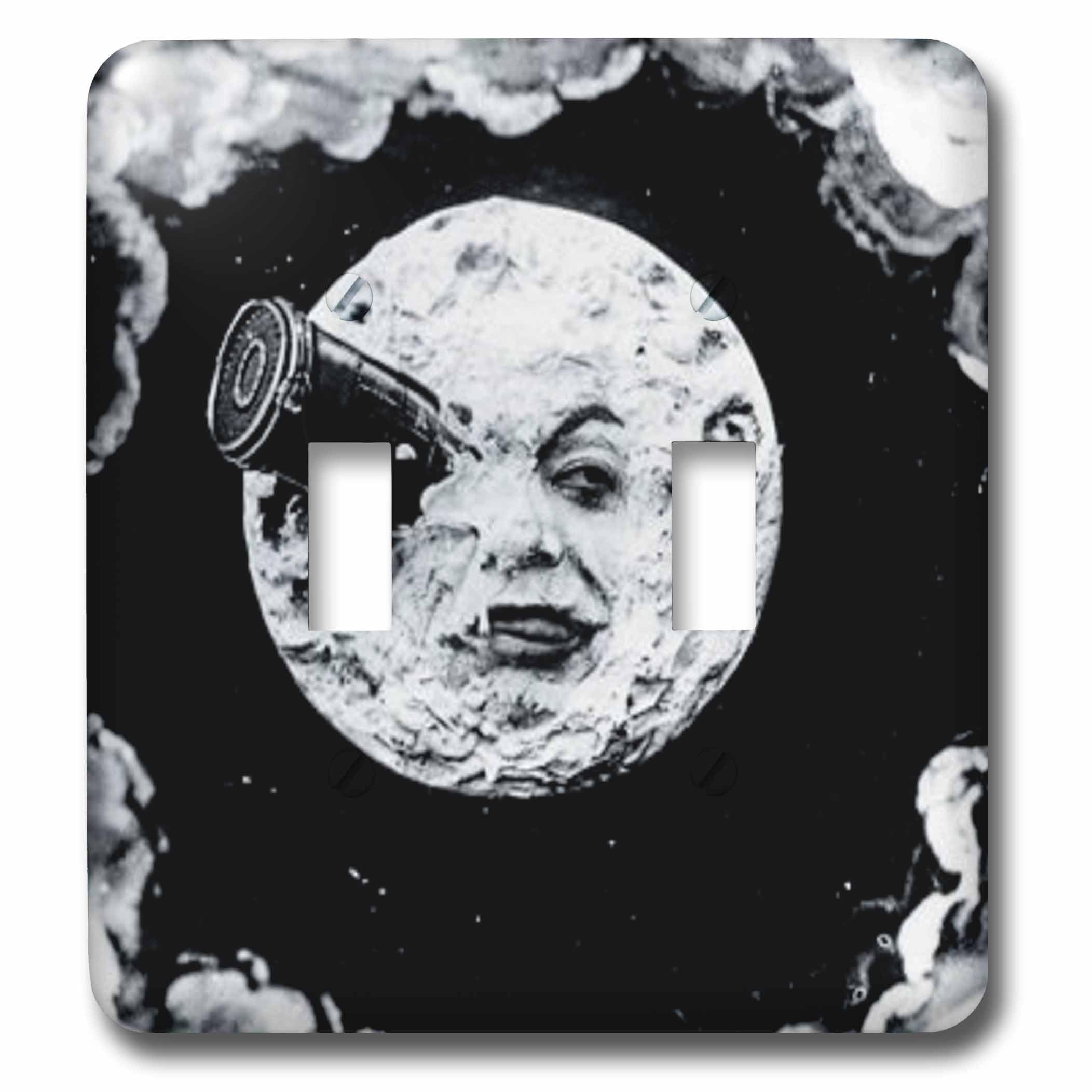 Double interrupteur à bascule Georges Méliès décoration rétro 3dRose