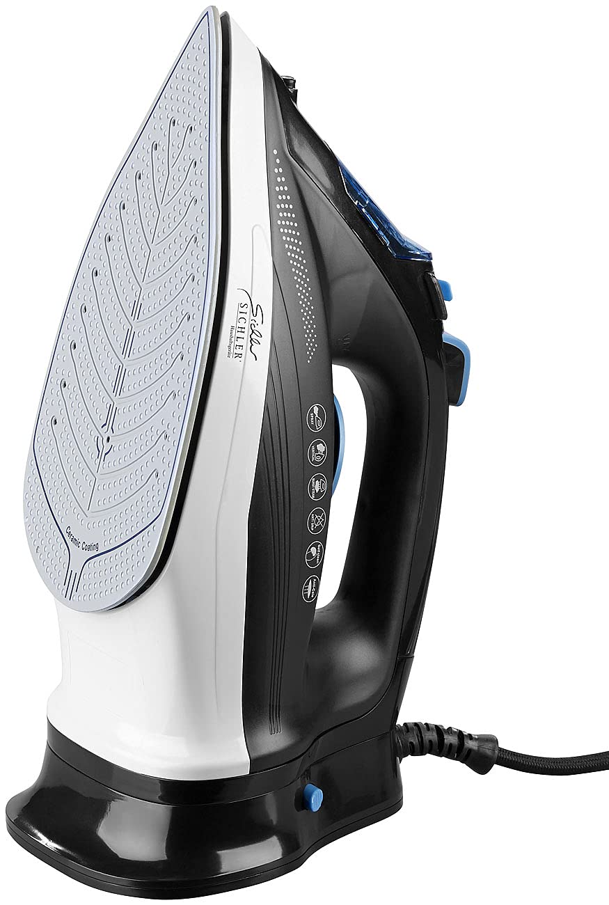 Sichler Haushaltsgeräte ferro da stiro a vapore 2 in 1 senza fili con base 2200 W nero