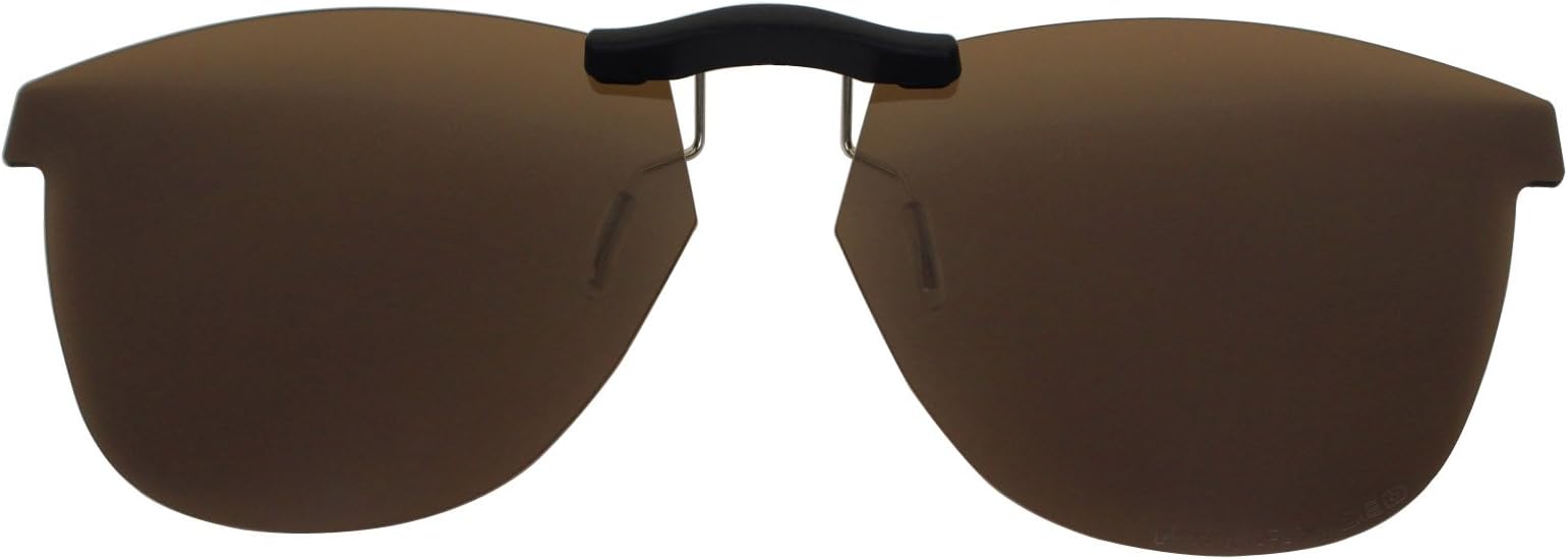 Custom Fit Polarized CLIP-ON Sunglasses For Oakley Grounded OX8070 53X17 Brown