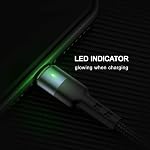 USAMS 2Pack Multi Charging Cable Nylon Braided Short 1FT 4 in 1 USB Charge Cord with Phone Type C Micro USB Connector for Phone/Galaxy and More