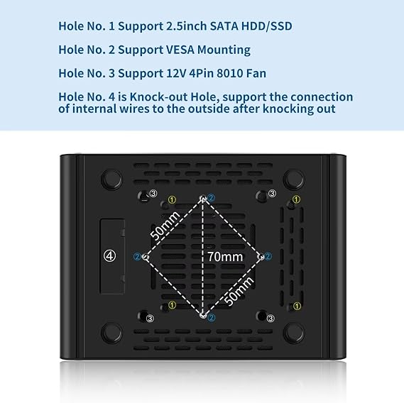 Mini PC, Firewall Appliance 4x2.5 Gigabit I226-V LAN, J6413 Processor, Micro computer Router Triple Display, Dual SATA, 2xM2_NVMe, TF, AES-NI, OPNsense, USB, Barebone NO RAM NO SSD
