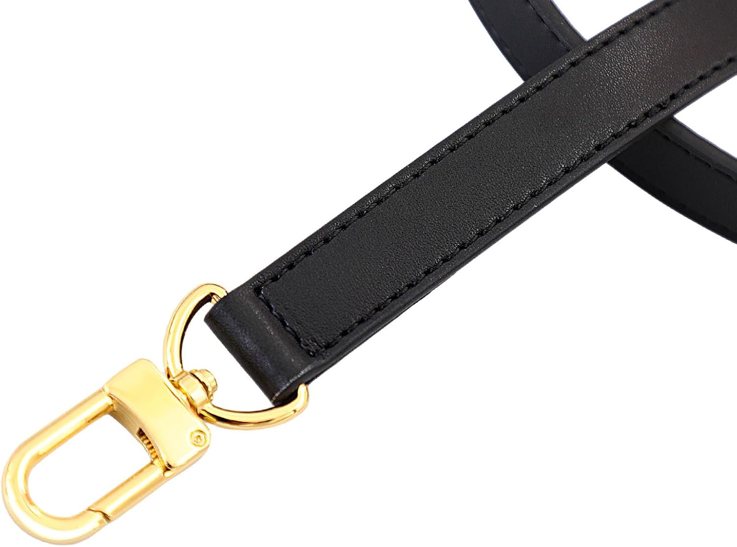 IBWell Genuine Leather Purse Strap Replacement Crossbody Handbag Long Adjustable (Black)