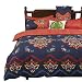 Vaulia Lightweight Microfiber Duvet Cover Set, Bohemia Exotic Patterns, Reversible Color Design, Queen Size