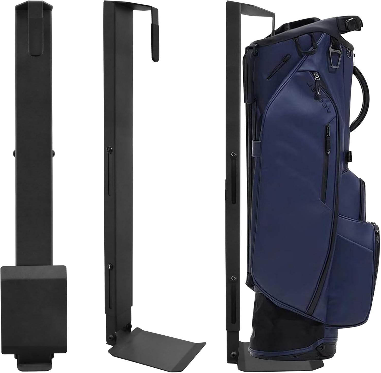 Wall Mount Golf Bag Storage Rack for Garage with Air Spring Sliding System, Space-Saving Golf Bag Holder for Wall, Golf Storage Stand Organizer for Golfing Clubs, Home, Basement